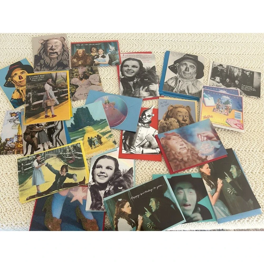 VTG 1960’s Wizard Of Ozz Post Card Black Greeting Card Lot 25+ Items